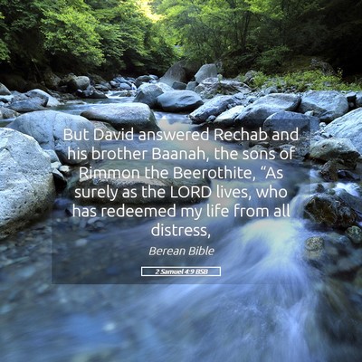 Picture 05 - 2 Samuel 4:9 BSB - But David answered Rechab and his brother Baanah, - Bible Verse Picture