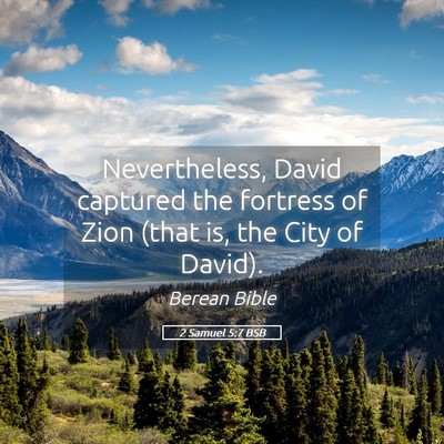 Picture 05 - 2 Samuel 5:7 BSB - Nevertheless, David captured the fortress of Zion - Bible Verse Picture