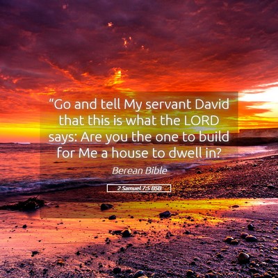 Picture 05 - 2 Samuel 7:5 BSB - “Go and tell My servant David that this is what - Bible Verse Picture