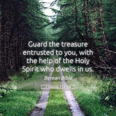 Picture 05 - 2 Timothy 1:14 BSB - Guard the treasure entrusted to you, with the - Bible Verse Picture