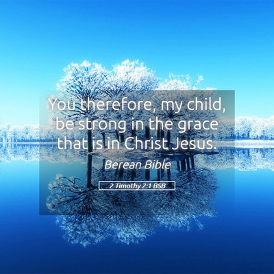 Picture 05 - 2 Timothy 2:1 BSB - You therefore, my child, be strong in the grace - Bible Verse Picture