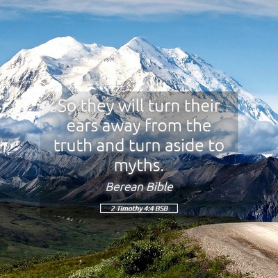 Picture 05 - 2 Timothy 4:4 BSB - So they will turn their ears away from the truth - Bible Verse Picture