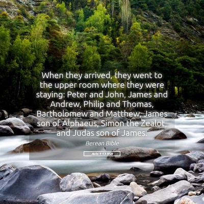 Picture 05 - Acts 1:13 BSB - When they arrived, they went to the upper room - Bible Verse Picture