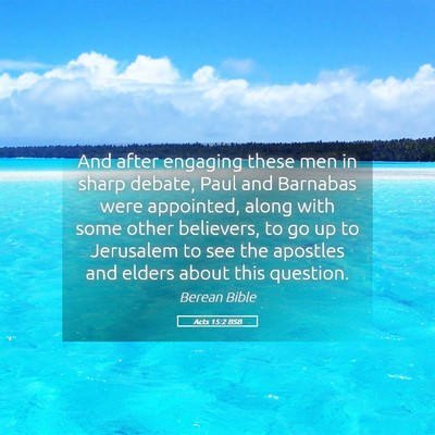 Picture 05 - Acts 15:2 BSB - And after engaging these men in sharp debate, - Bible Verse Picture