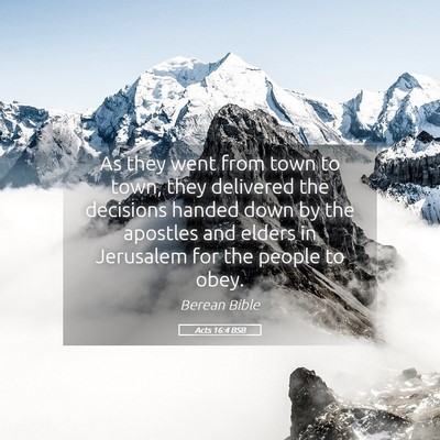 Picture 05 - Acts 16:4 BSB - As they went from town to town, they delivered - Bible Verse Picture