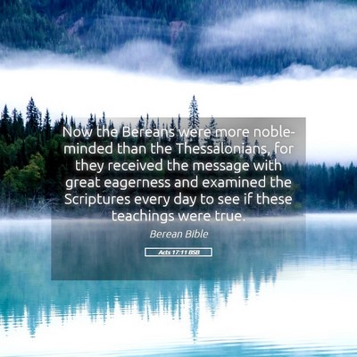 Picture 05 - Acts 17:11 BSB - Now the Bereans were more noble-minded than the - Bible Verse Picture