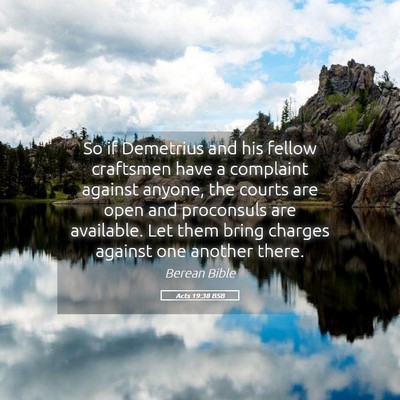 Picture 05 - Acts 19:38 BSB - So if Demetrius and his fellow craftsmen have a - Bible Verse Picture