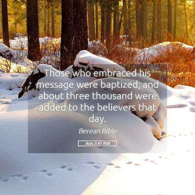 Picture 05 - Acts 2:41 BSB - Those who embraced his message were baptized, and - Bible Verse Picture