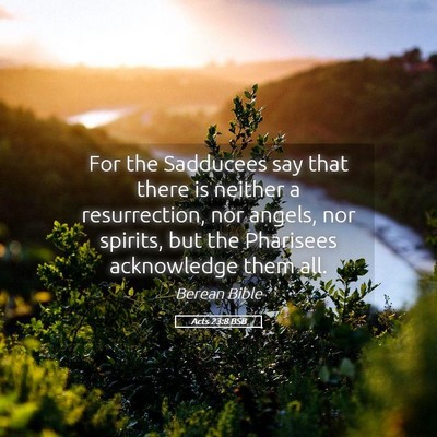 Picture 05 - Acts 23:8 BSB - For the Sadducees say that there is neither a - Bible Verse Picture