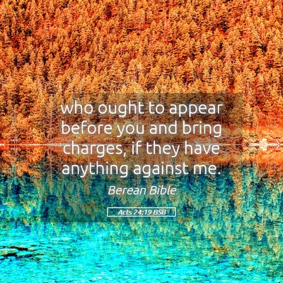 Picture 05 - Acts 24:19 BSB - who ought to appear before you and bring charges, - Bible Verse Picture