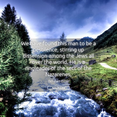 Picture 05 - Acts 24:5 BSB - We have found this man to be a pestilence, - Bible Verse Picture