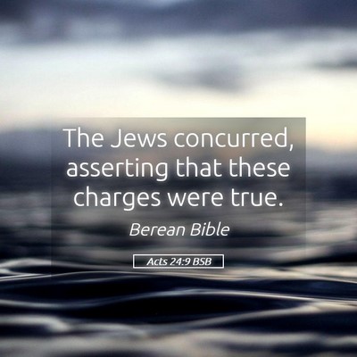 Picture 05 - Acts 24:9 BSB - The Jews concurred, asserting that these charges - Bible Verse Picture