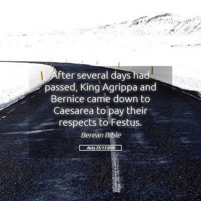 Picture 05 - Acts 25:13 BSB - After several days had passed, King Agrippa and - Bible Verse Picture