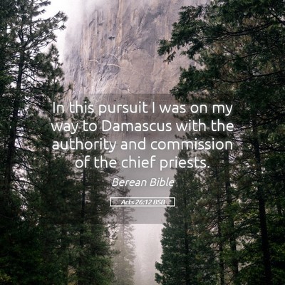 Picture 05 - Acts 26:12 BSB - In this pursuit I was on my way to Damascus with - Bible Verse Picture