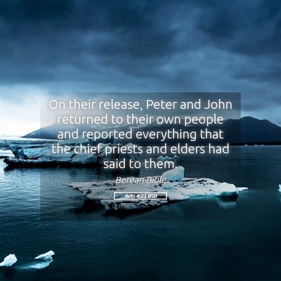 Picture 05 - Acts 4:23 BSB - On their release, Peter and John returned to - Bible Verse Picture