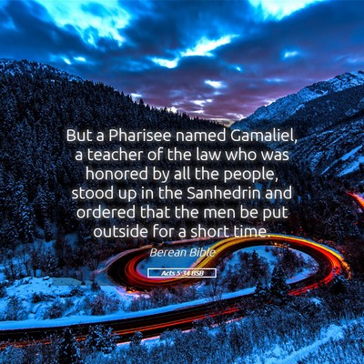 Picture 05 - Acts 5:34 BSB - But a Pharisee named Gamaliel, a teacher of the - Bible Verse Picture