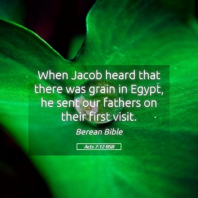 Picture 05 - Acts 7:12 BSB - When Jacob heard that there was grain in Egypt, - Bible Verse Picture
