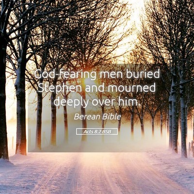 Picture 05 - Acts 8:2 BSB - God-fearing men buried Stephen and mourned deeply - Bible Verse Picture