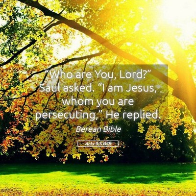 Picture 05 - Acts 9:5 BSB - “Who are You, Lord?” Saul asked. “I am - Bible Verse Picture