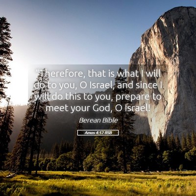 Picture 05 - Amos 4:12 BSB - “Therefore, that is what I will do to you, O - Bible Verse Picture