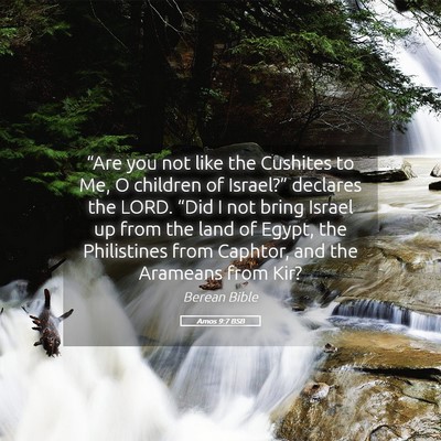 Picture 05 - Amos 9:7 BSB - “Are you not like the Cushites to Me, O - Bible Verse Picture