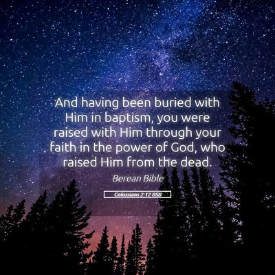 Picture 05 - Colossians 2:12 BSB - And having been buried with Him in baptism, you - Bible Verse Picture