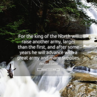 Picture 05 - Daniel 11:13 BSB - For the king of the North will raise another - Bible Verse Picture