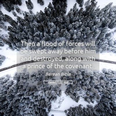 Picture 05 - Daniel 11:22 BSB - Then a flood of forces will be swept away before - Bible Verse Picture