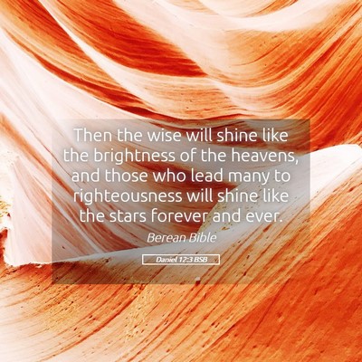 Picture 05 - Daniel 12:3 BSB - Then the wise will shine like the brightness of - Bible Verse Picture
