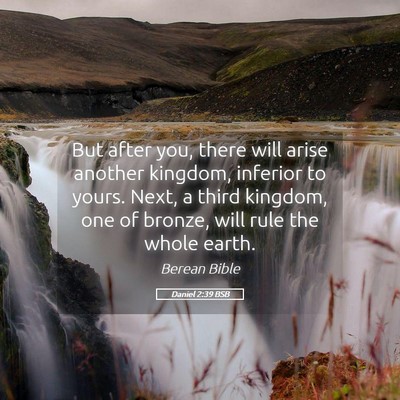 Picture 05 - Daniel 2:39 BSB - But after you, there will arise another kingdom, - Bible Verse Picture