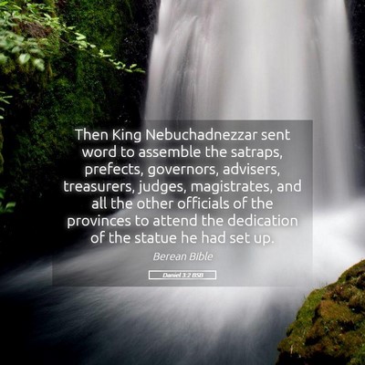 Picture 05 - Daniel 3:2 BSB - Then King Nebuchadnezzar sent word to assemble - Bible Verse Picture