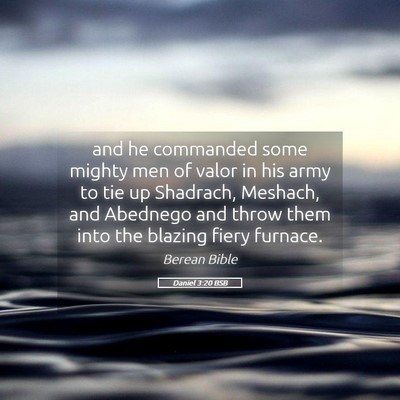 Picture 05 - Daniel 3:20 BSB - and he commanded some mighty men of valor in his - Bible Verse Picture