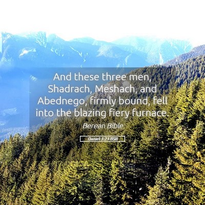 Picture 05 - Daniel 3:23 BSB - And these three men, Shadrach, Meshach, and - Bible Verse Picture