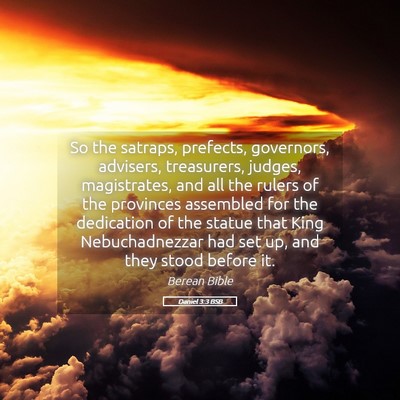 Picture 05 - Daniel 3:3 BSB - So the satraps, prefects, governors, advisers, - Bible Verse Picture