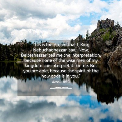 Picture 05 - Daniel 4:18 BSB - This is the dream that I, King Nebuchadnezzar, - Bible Verse Picture