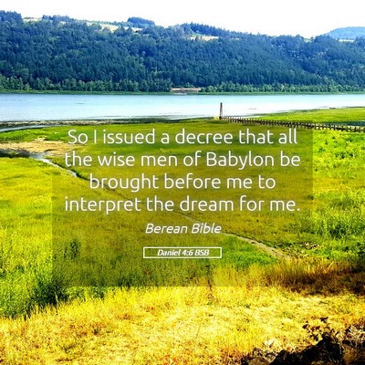 Picture 05 - Daniel 4:6 BSB - So I issued a decree that all the wise men of - Bible Verse Picture