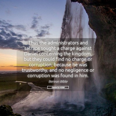 Picture 05 - Daniel 6:4 BSB - Thus the administrators and satraps sought a - Bible Verse Picture