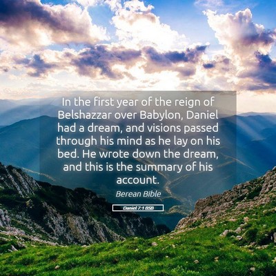 Picture 05 - Daniel 7:1 BSB - In the first year of the reign of Belshazzar over - Bible Verse Picture