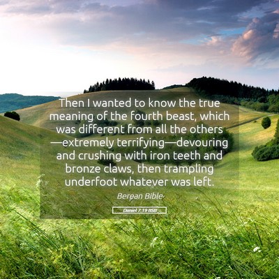 Picture 05 - Daniel 7:19 BSB - Then I wanted to know the true meaning of the - Bible Verse Picture