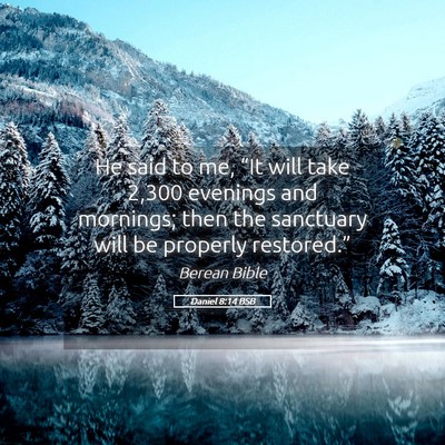Picture 05 - Daniel 8:14 BSB - He said to me, “It will take 2,300 evenings and - Bible Verse Picture
