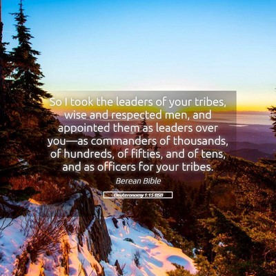 Picture 05 - Deuteronomy 1:15 BSB - So I took the leaders of your tribes, wise and - Bible Verse Picture
