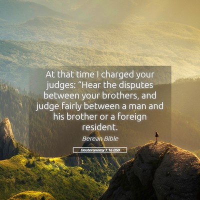 Picture 05 - Deuteronomy 1:16 BSB - At that time I charged your judges: “Hear the - Bible Verse Picture