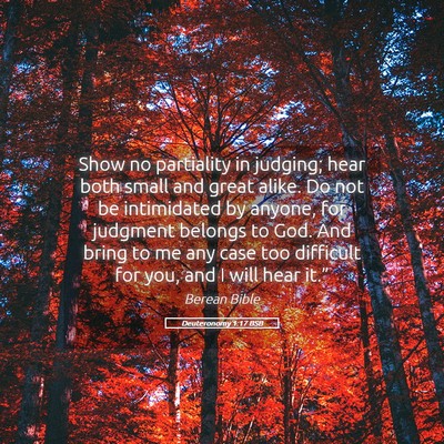 Picture 05 - Deuteronomy 1:17 BSB - Show no partiality in judging; hear both small - Bible Verse Picture
