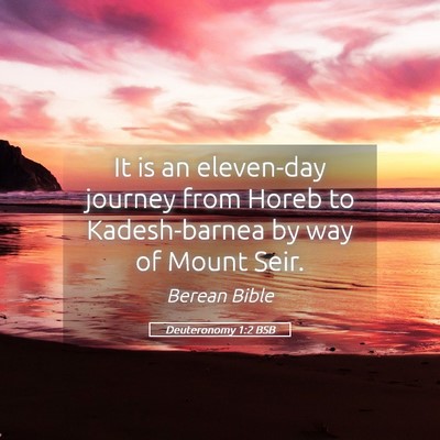 Picture 05 - Deuteronomy 1:2 BSB - It is an eleven-day journey from Horeb to - Bible Verse Picture