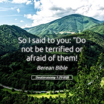 Picture 05 - Deuteronomy 1:29 BSB - So I said to you: “Do not be terrified or - Bible Verse Picture