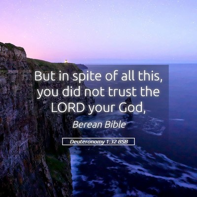 Picture 05 - Deuteronomy 1:32 BSB - But in spite of all this, you did not trust the - Bible Verse Picture