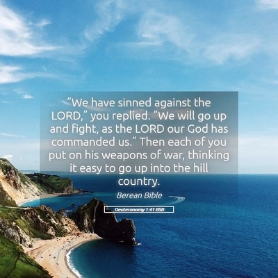 Picture 05 - Deuteronomy 1:41 BSB - “We have sinned against the LORD,” you - Bible Verse Picture