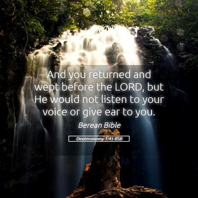 Picture 05 - Deuteronomy 1:45 BSB - And you returned and wept before the LORD, but He - Bible Verse Picture