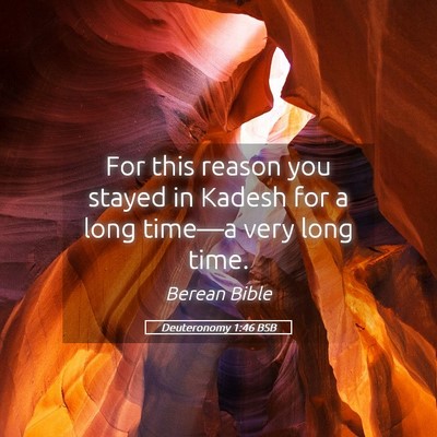 Picture 05 - Deuteronomy 1:46 BSB - For this reason you stayed in Kadesh for a long - Bible Verse Picture