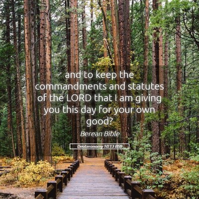 Picture 05 - Deuteronomy 10:13 BSB - and to keep the commandments and statutes of the - Bible Verse Picture
